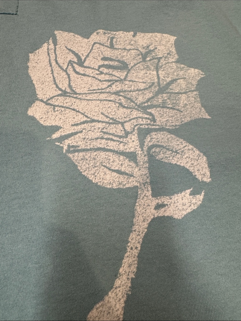We The Free - Free People Blue Rose-Print Tee Never Worn SzXL Milagros - Picture 8 of 8